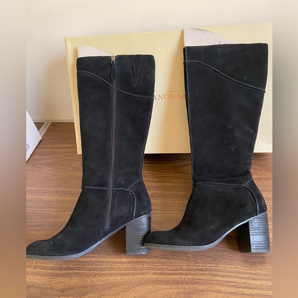 FRANCO SARTO Women's Black Suede Boots
